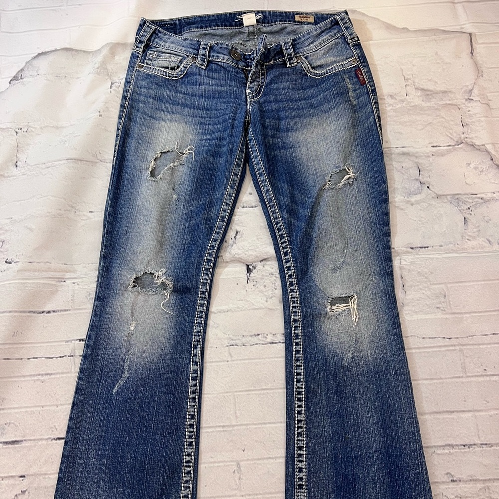 Silver Bootcut Jeans